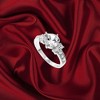 Slickblue Classic Rhodium-Plated Engagement Ring with Cubic Zirconia - 1.6 Carat Jewelry - 3 of 3
