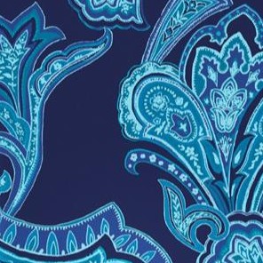 navy paisley