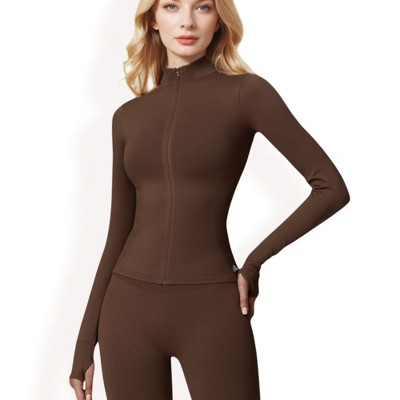 Anna-Kaci Active Women's Long Sleeve Full Zip Sports Jacket with High Collar and Slim Fit Design