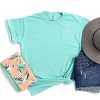 Simply Sage Market Women's Embroidered Smiley Face Outline Short Sleeve Garment Dyed Tee - 3 of 3