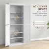 LunaLulinlk Freestanding Kitchen Pantry Cabinet, Tall Storage Cabinet with 4 Doors and 2 Adjustable Shelves - 4 of 4