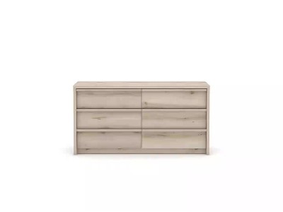 Pacific Maple Mid-Century Modern 6-Drawer Dresser