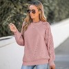 Women's Cutout Raglan Long Sleeve Sweater - Cupshe - 4 of 4