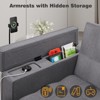 Buenhomino Pull-Out Sleeper Sofa Bed With USB Charging, Upholstered Sofa Chairs with Adjsutable Back and Phone holder - 2 of 4