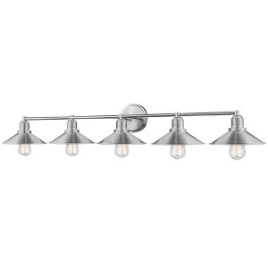 Casa 5-Light Dimmable Vanity Fixture - Sleek Steel Design for Bathroom & Powder Room - 1 of 3