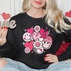Simply Sage Market Women's Graphic Sweatshirt Pink Flower Hearts - 2 of 3