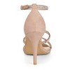 Allegra K Women's Strappy Rhinestone Stiletto Heel Heel Sandals - 4 of 4