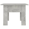 vidaXL Stylish Coffee Table in Concrete Gray, 21.7"x21.7"x16.5", Made from Durable Engineered Wood, Ideal for Living Room Space - 4 of 4