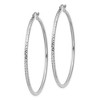 Black Bow Jewelry 2mm, 14k White Gold Diamond-cut Hoops, 50mm (1 7/8 Inch) - 2 of 4