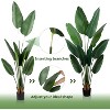 Tree City 5 Ft Artificial Bird of Paradise Plant - Fake Tropical Palm Tree with Pot, Realistic Banana Leaf Decor, 2 Pack - 3 of 3