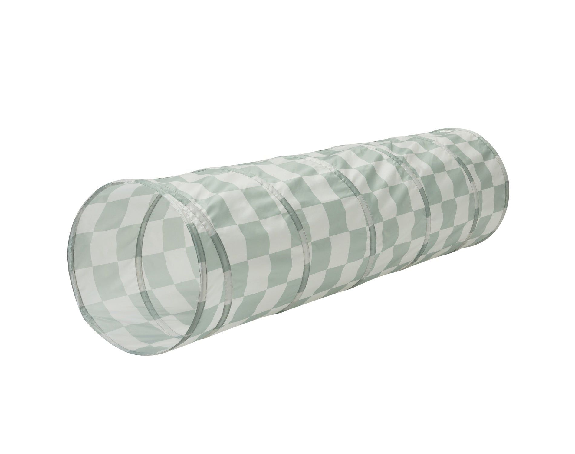 3 Sprouts Kids Recycled Fabric Play Tunnel - Checkerboard Green