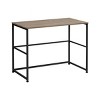 INFURNIC Desks Modern Computer Desk Writing Workstation with Storage Drawers and Metal Legs for Home Office, Brown, 40"*19"*30" - 2 of 4