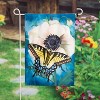 Anemone & Butterfly Applique House Flag - image 2 of 2