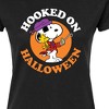 Women's - Peanuts - Hooked On Halloween Fitted Graphic T-Shirt - 2 of 4