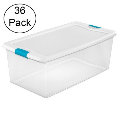 clear plastic boxes with lids