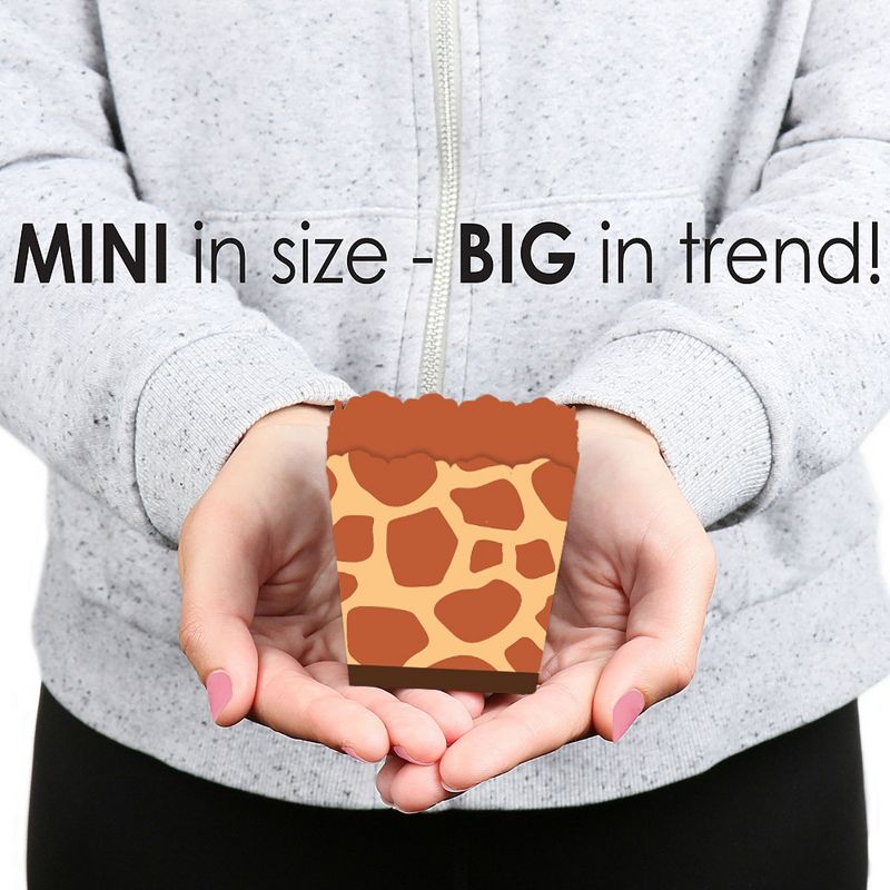 Big Dot of Happiness Giraffe Print - Party Mini Favor Boxes - Safari Party Treat Candy Boxes - Set of 12, 5 of 6