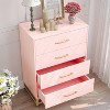 4-Drawer Dresser for Bedroom, Modern Wood Chest with Metal Handles, Sturdy Frame Storage for Closet, Hallway, Living Room - 4 of 4