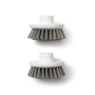 Brush Refills for OXO Dish Brush - 4 Pack Dish Brush Cleaning Soap  Dispensing Head Replacement for Scrubber(Grey)