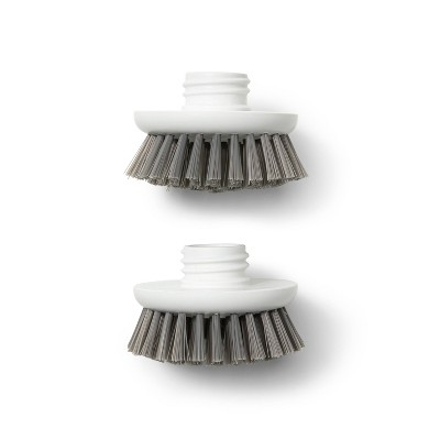 Brush Refills for OXO Dish Brush - 4 Pack Dish Brush Cleaning Soap Dispensing Head Replacement for Scrubber(Grey)