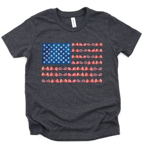 The Juniper Shop American Bow Flag Coquette Youth Short Sleeve Tee - 1 of 4