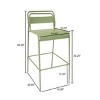 Coolbibila-Patio Chair Set Of 2, Bar Stools With Modern And Sleek Design, 40'' Hight Bar Stools With Low Back - 4 of 4