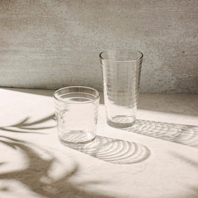 Libbey Hoops Clear Glass 16-Piece Tumbler and Rocks Set