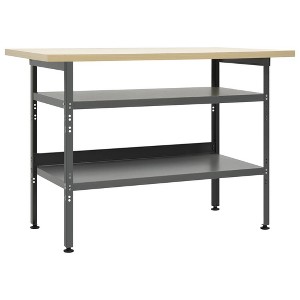vidaXL Workbench Gray 47.2"x23.6"x33.5" Steel - 1 of 4