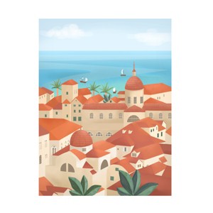 Canvas Wall Art - Petra Lizde  'Dubrovnik Old Town' Wall Art for Living Room, Bedroom, or Office Décor by Trademark Fine Art - 1 of 4