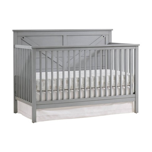 Oxford Baby Montauk 4 in 1 Convertible Crib Farmhouse Gray Target