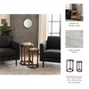 Elegant End Tables, Side Tables, or Small Night Stands for Home Decor - Wood Bedside Tables with Open-Frame Bases - Set of 2 - 4 of 4