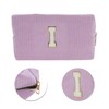 Unique Bargains Corduroy Rectangular Letter Makeup Bag Pink Purple 1 Pc - 4 of 4
