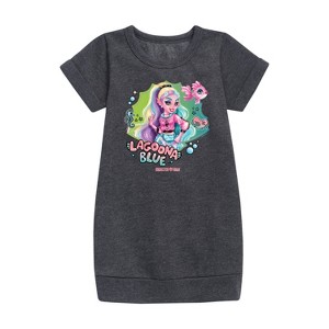 - Mattel - Under The Water Lagoona Blue Graphic Short Sleeve Fleece Dress - 1 of 2