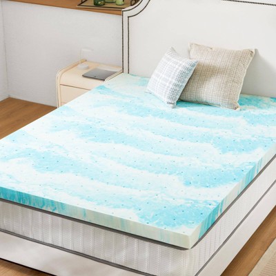 Memory Foam Cooling Gel Swirl Infused Bed Topper for Back Pain,3 Inches,