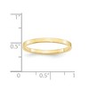 Black Bow Jewelry 2mm 10K Rose, White, or Yellow Gold Lightweight Flat Standard Fit Band - 4 of 4