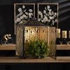 Forest Cut Metal Lantern with Gold Accent 16"H - 3 of 4