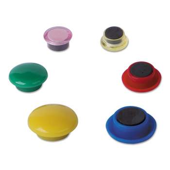 Universal Assorted Magnets Plastic 5/8" dia 1" dia 1 5/8" dia Asst Colors 30/Pack 31250