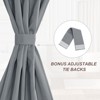 Unique Bargains Blackout Tie Up Pocket Window Door Curtain 1 Panel - 4 of 4