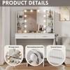 Vanity Desk with LED Lighted Mirror,39.4" Large Makeup Vanity with 3 Adjustable Lights - 3 of 4