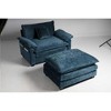 Busaurus Oversized Chenille Accent Chair with Ottoman - 3 of 4