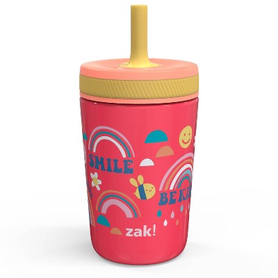 Kids and Toddler Cups - Spill Proof Smoothie Snack Cups with Leak Proof  Regular Lids & Silicone Straws - BPA FREE Baby Cup Kid Tumbler for  Drinking$-Red