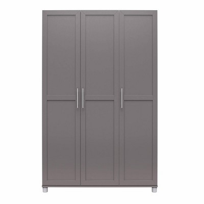 Camberly Graphite Gray Wall Cabinet with Hanging Rod