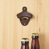 Foster & Rye Wall Mounted Bottle Opener with Open Here Slogan and Distressed Finish - Iron Bottle Opener, Brown, Set of 1 - 2 of 4