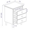 NicBex Mid-Century Modern Nightstand with 3 Drawer Bedside Table with Slanted Legs End Table for Living Room, Bedroom - 4 of 4