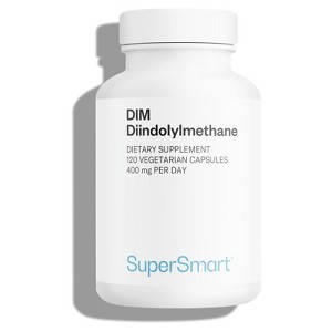 SuperSmart DIM Supplement 400mg per Day (Diindolylmethane) - Natural Balance for Men & Women | Non-GMO & Gluten Free - 120 Vegetarian Capsules - 1 of 4