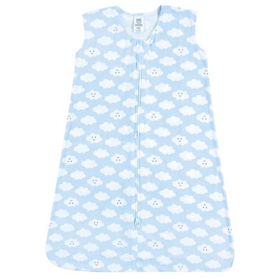 Image of Luvable Friends Baby Boy Sleeveless Jersey Cotton Sleeping Bag, Sack, Blanket, Boy Clouds Jersey, 12-18 Months