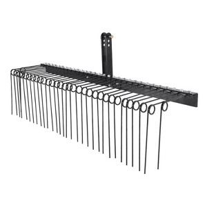VEVOR Tow Behind Landscape Rake, 72" Tow Dethatcher with 32 Steel Tines, Lawn Dethatcher Rake Attaches to Category 1, 3 Point Hitch for Tractor, Black - 1 of 4