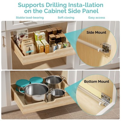 HomLux Pull Out Cabinet Organizer with Soft Close 16.5-W x 21-in D Cabinet Drawers Slide Out for Kitchen Base Cabinet — фото 5