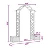 VidaXL Garden Arch with Planters, Arch Trellis, Wooden Pergola, for Climbing Plants Weddings Parties - 4 of 4