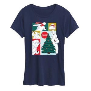 Women's - Coca-Cola - Christmas Tree Polar Bears Short Sleeve Graphic T-Shirt - 1 of 4