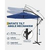 10ft Offset Patio Umbrella, Cantilever Umbrella with Easy Lift & Tilt Adjustment, 8 Ribs Sun umbrella UV Protection for Backyard, Pool, Garden - 3 of 4